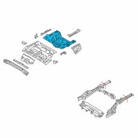 OEM Hyundai Azera Panel Assembly-Rear Floor, Rear Diagram - 65513-3R000