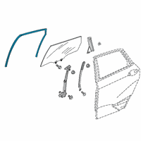 OEM 2019 Honda Clarity Channel, Left Rear Door Run Diagram - 72775-TRV-A04