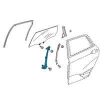 OEM 2018 Honda Clarity Regulator, Rear Right Door Diagram - 72710-TRT-A01