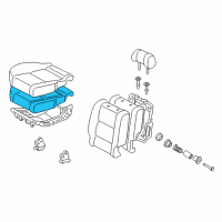 OEM 2007 Toyota Sequoia Seat Cushion Pad Diagram - 71611-0C030