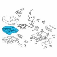 OEM Lexus LS600h Pad, Front Seat Cushion Diagram - 71512-50250