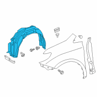 OEM 2012 Toyota Sienna Fender Liner Diagram - 53805-08010