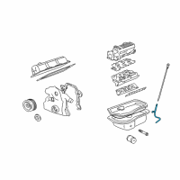 OEM 2000 Pontiac Firebird Tube Asm-Oil Level Indicator Diagram - 12563333