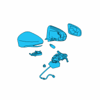 OEM 2016 Lexus ES300h Mirror Assembly, Outer Rear Diagram - 87910-33B42-B0