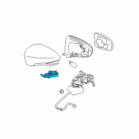 OEM 2013 Lexus CT200h Lamp Assembly, Side Turn Diagram - 81740-76010