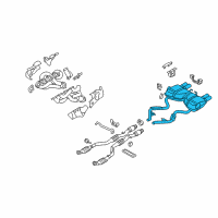 OEM 2013 BMW M3 Rear Muffler Diagram - 18-30-7-848-119