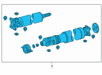 OEM 2016 Toyota Tundra Drive Shaft Assembly Diagram - 37100-0C155