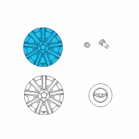 OEM Hyundai Equus Rear Aluminium Wheel Assembly Diagram - 52910-3N350