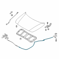 OEM 2021 Hyundai Accent Cable Assembly-Hood Latch Release Diagram - 81190-J0000