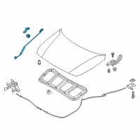 OEM 2020 Hyundai Accent Rod Assembly-Hood Stay Diagram - 81170-H5000