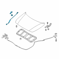 OEM 2022 Hyundai Accent Rod Assembly-Hood Stay Diagram - 81170-H5000