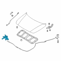 OEM Hyundai Latch Assembly-Hood Diagram - 81130-H5010