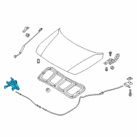 OEM 2020 Hyundai Accent Latch Assembly-Hood Diagram - 81130-H5010