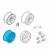 OEM 2010 Lincoln MKS Wheel, Alloy Diagram - 8A5Z-1007-B