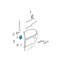 OEM 2007 Chevrolet Malibu Handle Asm-Rear Side Door Inside *Dark Titanium Diagram - 15860523