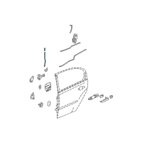 OEM 2006 Chevrolet Malibu Knob Asm, Rear Side Door Locking Rod *Ti*Dark Titanium Diagram - 15147133