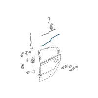 OEM 2004 Chevrolet Malibu Rod-Rear Side Door Locking Rod Bellcrank RH Diagram - 22728256