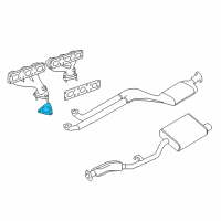 OEM 2000 BMW Z3 Exhaust Downpipe Gasket Diagram - 18-30-1-440-183