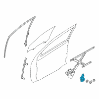 OEM Nissan Versa Note Motor Assembly - Regulator, LH Diagram - 80731-3BA0A