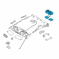 OEM 2015 Kia Cadenza Lamp Assembly-Room Diagram - 928503R000AYK