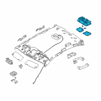 OEM 2016 Kia Cadenza Lamp Assembly-Room Diagram - 928503R000AYK