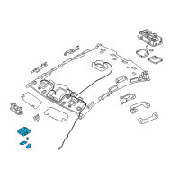 OEM Kia Cadenza Lamp Assembly-Overhead Console Diagram - 92800F6000AYK