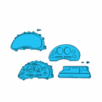 OEM 2001 Ford Mustang Cluster Assembly Diagram - 1R3Z-10849-BA