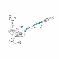 OEM 2001 Pontiac Bonneville Pipe Asm-Fuel Tank Filler Diagram - 25727011