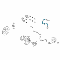 OEM Ford Edge Brake Hose Diagram - 8T4Z-2A442-A