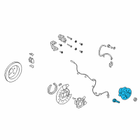 OEM Lincoln MKX Hub & Bearing Diagram - 7T4Z-1104-B