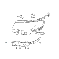 OEM Jeep Compass Headlight Screws Diagram - 6513541AA