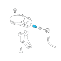 OEM Chevrolet Spark High Beam Bulb Diagram - 13586977