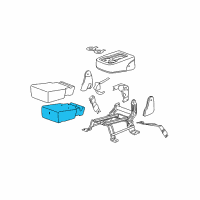 OEM Chevrolet Avalanche Pad, Front Center Seat Cushion Diagram - 15243901