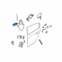 OEM BMW M3 Interior Inside Door Handle Left Diagram - 51-41-7-144-547