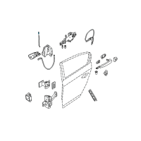 OEM BMW 335i Operating Rod, Door Rear Left Diagram - 51-22-7-060-289