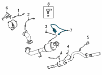 OEM 2022 GMC Sierra 3500 HD SENSOR ASM-NOX (POSN 2) Diagram - 12708006