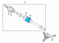 OEM 2021 Nissan Rogue Joint Assy-Inner Diagram - 39771-6RA3A