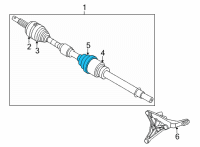 OEM Nissan Rogue Boot Kit-Outer Dust, Repair Diagram - C9241-6RE0A