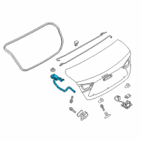 OEM 2019 Toyota Yaris Hinge Diagram - 64504-WB002