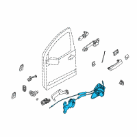 OEM Nissan Pathfinder Armada Front Right (Passenger-Side) Door Lock Actuator Diagram - 80500-7S01A