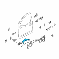 OEM 2006 Nissan Armada Rear Door Inside Handle Assembly Left Diagram - 80671-7S000