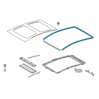 OEM 2014 Toyota Prius V Surround Weatherstrip Diagram - 75557-47010