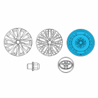 OEM 2022 Toyota Camry Spare Wheel Diagram - 42611-06C40