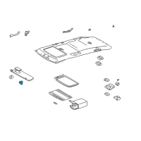 OEM Toyota Tacoma Visor Holder Diagram - 74348-AC010-B2