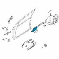 OEM Nissan NV3500 Door Inside Handle Assembly Left Diagram - 80671-1PA0A