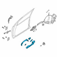 OEM Nissan NV1500 Front Door Outside Handle Assembly, Left Diagram - 80607-9JH0A