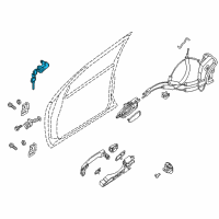OEM 2012 Nissan Pathfinder Cylinder Set-Door Lock, L Diagram - H0601-EA025
