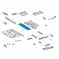 OEM 2000 Lexus RX300 Pan, Center Floor, Front Diagram - 58212-48905