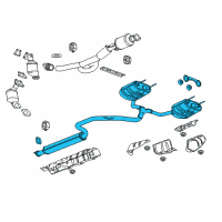 OEM 2020 Chevrolet Impala Muffler & Pipe Diagram - 84289383