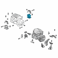 OEM 2021 Honda Odyssey Rubber Assembly, Rear Engine Mounting (Acm) Diagram - 50810-THR-A02